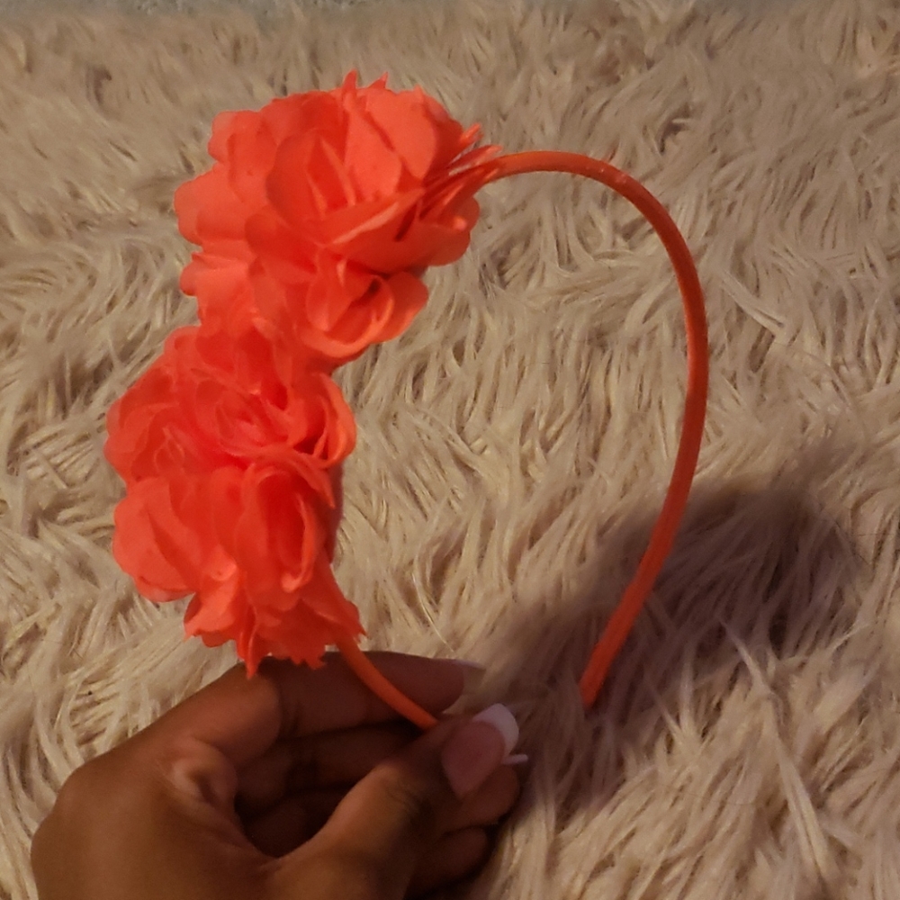 Pink-orange headband